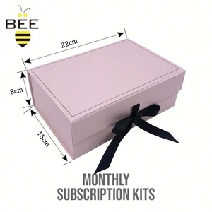 กล่องไปรษณีย์พับได้พิมพ์โลโก้ Bee Custom สำหรับชุดอุปกรณ์สมัครสมาชิกรายเดือน สำหรับผู้ก่อตั้งธุรกิจ - Product Image 1