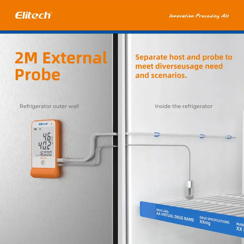 Elitech Gsp-6G Lcd Data Logger Multi Use Paperless Temperature And Humidity Data Record