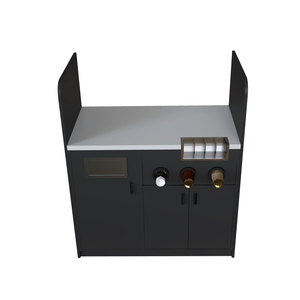 Estación Moderna para Condimentos de Café, Mostrador Profesional para Servicio de Bebidas con Dispensador de Vasos y Canaleta para Desechos para Tiendas de Conveniencia - Product Image 4