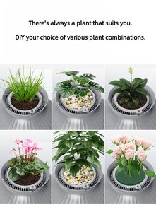 USMILEPET Grande Capacité Décor <span class=keywords><strong>Pot</strong></span> <span class=keywords><strong>de</strong></span> <span class=keywords><strong>Fleur</strong></span> Déodorant Litière pour Chat Toilette pour Animaux <span class=keywords><strong>de</strong></span> Compagnie avec Usine <span class=keywords><strong>de</strong></span> Contrôle des Odeurs - Product Image 3