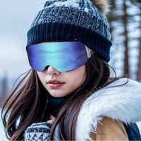 Masque de ski magnétique OTG rétro sans monture anti-buée avec logo personnalisé OEM pour snowboard et sports d'hiver