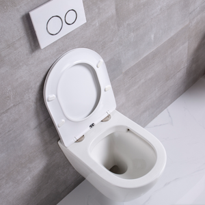 Cubetas De baño De cerámica china De gran oferta, inodoro montado en el inodoro, inodoro europeo colgado en la pared sin montura - Product Image 5