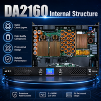 Amplificateur de puissance numérique 1600W avec écran LCD, double canal, amplificateur audio professionnel pour DJ, enceintes PA, caissons de basses et sonorisation en direct