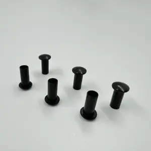 Eisennieten schwarzer Zink-Nietten rundkopf halbröhrige Nieten schwarze Zinkbeschichtung