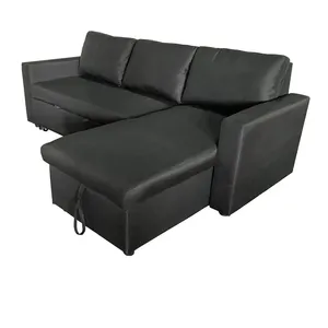 Lounge Design L Shaped Modern Pull Out Sofa Bed Folding Cum Bed With Storage Foldable European Sofa Cama