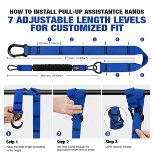 CZFIT Pilates Double Loop Straps <b>Pull</b> Assistance <b>Bar</b> Resistance Bands-Heavy-Duty Adjustable Light Weight Fitness Accessories - Product Image 2