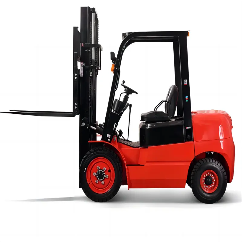 Lorong sempit Forklift 4 cara mencapai Stacker empat arah 1.5t 2t 2.5t berdiri penggerak listrik mencapai Forklift