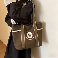 Sac fourre-tout en toile de coton biologique avec impression de logo personnalisé, sac à main pour femme, sac de plage, sac d'épicerie écologique réutilisable, sac fourre-tout en toile