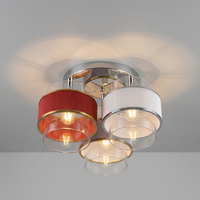 Lustre de plafond rond en verre de luxe moderne JACKSUN, style rétro simple, pour salon, E27