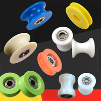 Poulie à rainure en U en plastique Rouleau de fenêtre de porte coulissante en nylon POM Acetal Corde Coulissante Poulie de roue ID 6MM 7MM