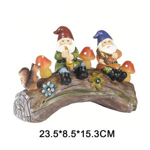 ไฟประดับตกแต่งรูปการ์ตูนโนมในสวนพลังงานแสงอาทิตย์ไฟเรซิน<span class=keywords><strong>แคระ</strong></span>ไฟ LED รูปปั้นกระรอกเห็ดสำหรับประดับสวน - Product Image 5