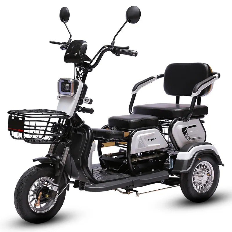 Voor Volwassenen Trike Goedkope 3-wielige Motorfiets Lage Snelheid Triciclo Veiligheid Andere Gemotoriseerde Driewielers 600W Elektrische Driewielers Uitgeschakeld