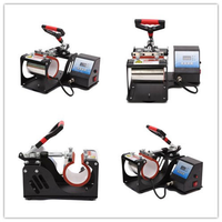 Nouvelle presse à chaud semi-automatique 4-en-1 multicolore pour l'impression par sublimation sur casquettes, t-shirts, mugs et assiettes (110V/220V)