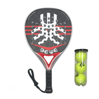 Raquette de paddle-tennis Bewe Manufacturer Top Sale, personnalisée, carbone 18K, OEM.