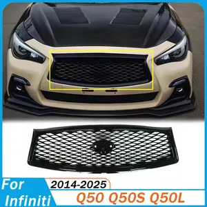 <b>For</b> Q50 Q50S Q50L 2014-2017 2018-2025 Front Racing Grille <b>Grills</b> Upper Bumper Hood <b>Mesh</b> Body Kit Modification Exterior - Product Image 1