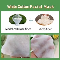 Masque facial en tissu non tissé ultra doux, respectueux de la peau, hautement absorbant, en fibres ultra fines + modal 40 g/m² pour hydrater et réparer