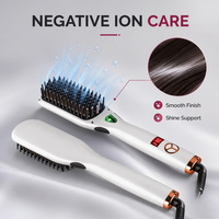 Dispositivo per la Cura dei Capelli Torlin Shine, Spazzola Lisciante Ionica con Riscaldamento Rapido MCH, Controllo della Temperatura LCD