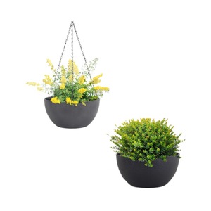 <span class=keywords><strong>Jardinière</strong></span> suspendue légère en plastique de grande taille avec trous de drainage, design minimaliste moderne pour une utilisation en intérieur et en extérieur - Product Image 3