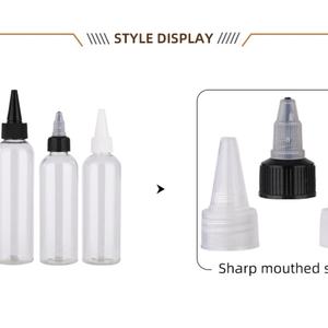 ขวดพลาสติกบีบได้แบบนิ่มสีดำ HDPE ทรงกระบอกพร้อมฝาหยด ป้องกันแสง สำหรับกาว พิมพ์สกรีนได้ - Product Image 5