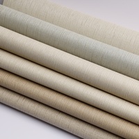 Papier peint géométrique moderne en vinyle PVC ignifuge imperméable à l'eau couleur unie texturé revêtement mural tissu soutenu chaleur ménages