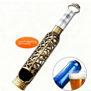 Ouvre-bouteille en métal personnalisé - Multi-matériaux (laiton/acier inoxydable) et artisanat ajouré, usinage selon votre dessin - Product Image 2