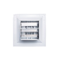 Diffuseur d'air carré en aluminium avec amortisseur, 12 v