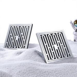 Custom American Style Square Thickened Stainless Steel 304 Electroplated Floor Drain Running Water Deodorant - Product Image 1