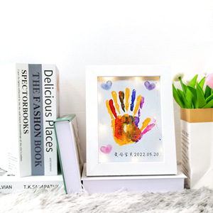 Vente en gros <span class=keywords><strong>de</strong></span> cadres familiaux pour la peinture DIY cadres photo en bois massif avec <span class=keywords><strong>empreinte</strong></span> <span class=keywords><strong>de</strong></span> <span class=keywords><strong>main</strong></span> sertis <span class=keywords><strong>de</strong></span> pigments - Product Image 5