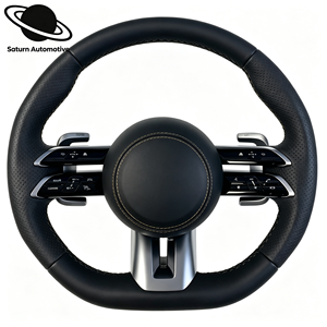 Volante de Cuero Perforado para <span class=keywords><strong>Mercedes</strong></span> Benz C200 2017 E240 W204 W207 W166 W212 W213 W221 C63 C30 2019 E53 2011 E350 AMG - Product Image 4