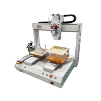 Robot de distribution automatique à trois axes à double tête, distributeur de colle UV, seringue à colle, distributeur de colle CNC à 3 axes