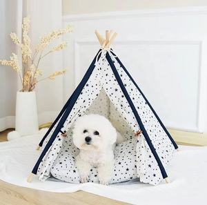 OEM Maßgefertigtes Haustier-Bett aus Leinen für Hunde und Katzen, Tragbare Hundezelte, Waschbare Tierhäuser - Product Image 2