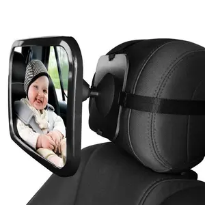 Miroir bébé grand <span class=keywords><strong>angle</strong></span> pour voiture, kit intérieur ABS énorme, sans secousse, vue claire du bébé sur la banquette arrière - Product Image 1