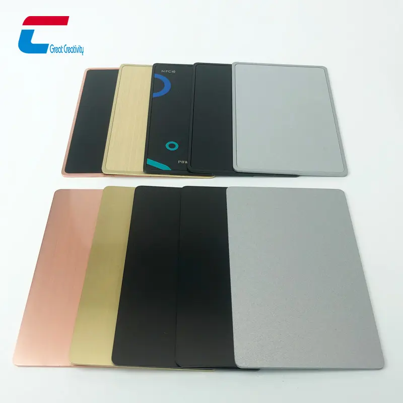 Custom Printing Chip Hidden NFC Metal Card Premium Gold NFC Metal Business Card