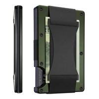 Dompet Logam Pria Sederhana Berkualitas Tinggi, Penahan Kartu Kredit Anti RFID dari Aluminium, Dibuat dengan Mesin CNC