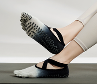 Printemps été femmes professionnelles Sports Gym Fitness Exercice Anti-Slip grip logo personnalisé pilates yoga orteil chaussettes