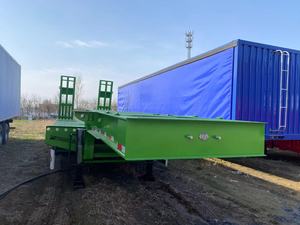 Heavy Equipment Low Flatbed <strong>Trailer</strong> Lowbed Semi <strong>Trailers</strong> - Product Image 2