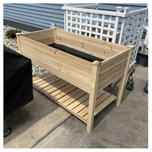 Jardinière <span class=keywords><strong>sur</strong></span>élevée Combohome avec étagère en bois massif, jardinière <span class=keywords><strong>sur</strong></span>élevée spacieuse, kit de jardinières d'extérieur pour patio - Product Image 2