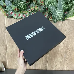 Custom Paper Packaging Gift Boxes With Logo High Quality Luxury Black Magnetic Collapsible Gift Boxes