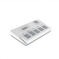 Multiprise universelle personnalisable à 6 voies avec ports USB, en plastique ABS, anti-poussière, étanche, prise intelligente industrielle, coque OEM HH