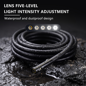 Caméra d'inspection industrielle directe usine, 5 pouces, double <span class=keywords><strong>objectif</strong></span> 8 mm, câble semi-rigide 5 m, mini-endoscope, boroscope à triple <span class=keywords><strong>objectif</strong></span> - Product Image 5
