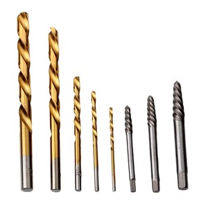 Spiral Flute Extractor Drill Bit Set Metric Industrial Grade Sand Blasted For Damaged Screw Or Bolt Removal - Product Image 1