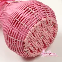 Dekorasi Rumah Modern Gaya Art Deco Besi Rotan Anyaman Plastik PP Vas Pernikahan Meja Makan Hiasan Bunga Mewah Modis