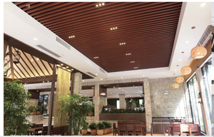 Bền Lâu Dài Gỗ Nhựa Composite Batten Hollow Vuông WPC Ống Gỗ WPC Ngoài Trời Vách Ngăn Trần Vách Ngăn Cột - Product Image 3