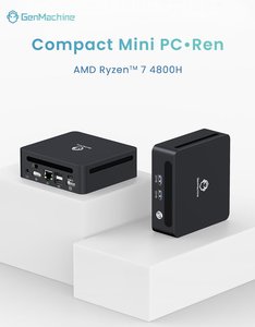 Mini PC AMD <span class=keywords><strong>Ryzen</strong></span> <span class=keywords><strong>7</strong></span> 4800H de 8 Núcleos, Directo de Fábrica, Compatible con Windows 11 <span class=keywords><strong>Pro</strong></span>, Pantalla Triple 4K, WiFi 6, BT 5.2, para Negocios/Oficina - Product Image 1