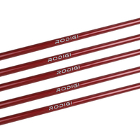 Manche de club de golf en graphite rayé rouge et multicolore - Non coupé, personnalisable |   Adaptation universelle pour bois/fer à repasser (compatible OEM)