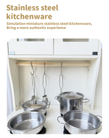 COMMIKI Ensemble de cuisine en bois pour enfants avec cuisinière et ustensiles de cuisine Jouet de cuisine éducatif Jeu de rôle Cuisine de style naturel