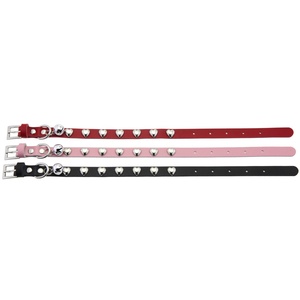 <span class=keywords><strong>Collar</strong></span> de amor de cuero para gatitos y cachorros, correas remachadas con corazón de gato, campana ajustable, <span class=keywords><strong>Collar</strong></span> para perros y Mascotas - Product Image 5