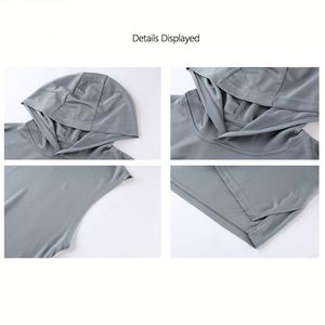 Gilet à capuche pour homme en tricot respirant imprimé par transfert thermique personnalisé - Design personnalisable, sweat-shirt sans manches - Product Image 4