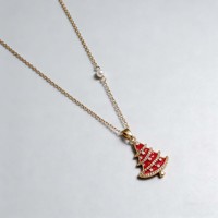 Clochette de Noël en forme de flocon de neige ; Renne ; Sapin de Noël ; Pendentif en acier inoxydable ; Collier avec pendentif pour couple.