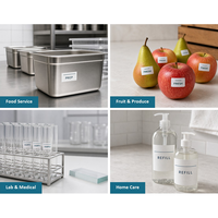 Étiquettes rondes imprimables pour caisses de fruits et légumes frais, autocollants hydrosolubles, sans résidus d'encre, taille personnalisée, en vrac